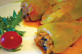 Перец фаршированный рисом и морковью Перец фаршированный рисом и морковью