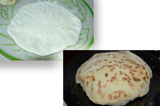 Пресные лепешки с картошкой на сковороде Пресные лепешки с картошкой на сковороде